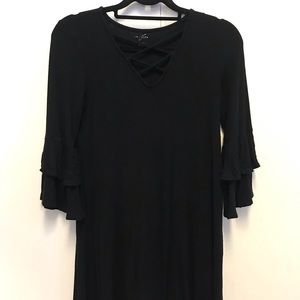Bell Sleeve Black dress